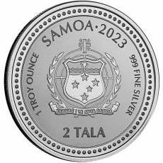 1 Unze Silbermünze Samoa Seepferd Prooflike 2023