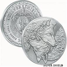 1 oz Two Wolves BU Silver Round