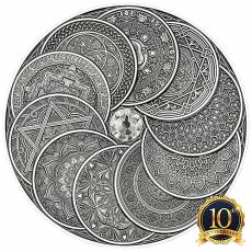 Silbermünze 5 oz MANDALA ART 10 Jahre Special edition 2024