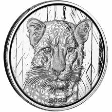 1 oz Silber Afrika Ghana Leopard 5 Cedis 2023