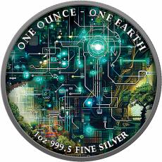 Silbermünze 1 oz Earth Artificial Intelligence II Master Mind - Künstliche Intelligenz