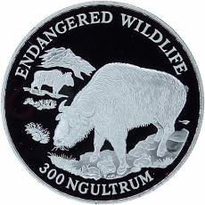 Silbermünze Endangered Wildlife Takin Polierte Platte 1993