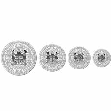 Silber Jahr des Drachen 4 Coin Fractional Set 2024