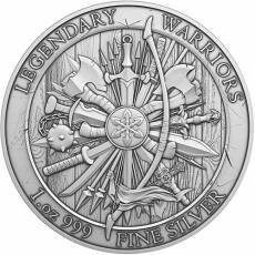 Silber Round 1 oz Legendary Warriors Joan of Arc - Johanna von Orléans
