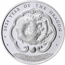 1 oz Silbermünze Kingdom of Bhutan Lunar Drache 2024