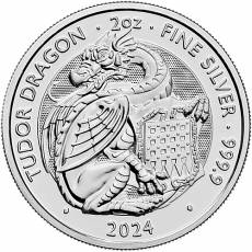 2 Unzen Silber Tudor Beasts Seymour Dragon 2024