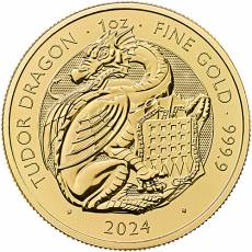 1 Unze Goldmünze Tudors Beasts Seymour Dragon 2024
