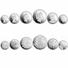 6 Coin Silber Proof Set - Change of Monarch 2024