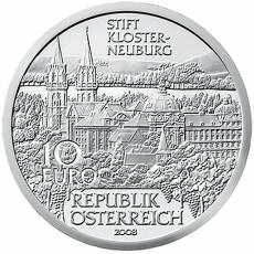 Silbermünze 10 Euro Osterreich Stift Kloster Neuburg PP 2008
