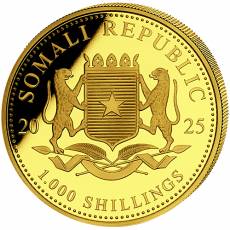 Somalia Elefant 1 Unze Gold 2025