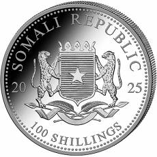 Somalia Elefant 1 Unze Silber 2025