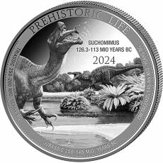 1 Unze Silbermünze Prehistoric Life Suchomimus 2024