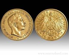 Goldmünze 20 Reichsmark Wilhelm II versch. Jahre