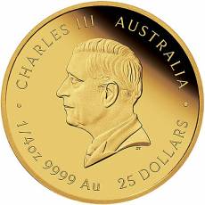 1/4 Unze Goldmünze Australien Lunar III Schlange polierte Platte 2025