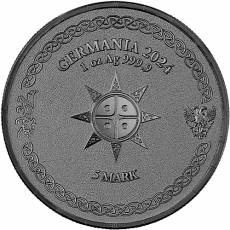 Silbermünze 1 oz Ragnarök Sköll Black Silver Germania Mint 2024