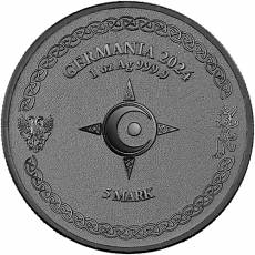 Silbermünze 1 oz Ragnarök Hati Black Silver Germania Mint 2024