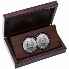 Silbermünze 2 x 1 oz Big Five III Elefant Doppelkapsel 2024