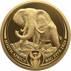 Goldmünze 1 oz Big Five III Elefant PP 2024