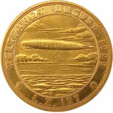 Goldmedaille Zeppelin L.Z. 127 Weltfahrt Graf Zeppelin Hugo Eckener 1929