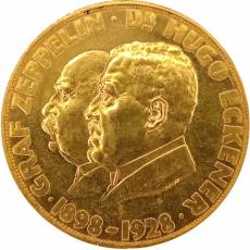 Goldmedaille Zeppelin L.Z. 127 Weltfahrt Graf Zeppelin Hugo Eckener 1929