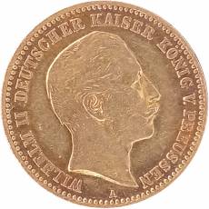 Goldmünze 10 Reichsmark Wilhelm II Preußen 1896 A