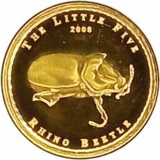 5 x 1/2 gramm Set - Goldmünzen The Little Five Palau polierte Platte 2006