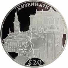 12 Stück Silbermünzen Serie Europäische Hauptstädte polierte Platte 2000