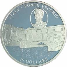 14 Stück Silbermünzen Serie Europäische Brücken polierte Platte 2004
