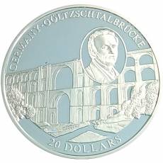 14 Stück Silbermünzen Serie Europäische Brücken polierte Platte 2004