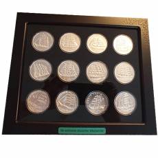 12 Stück Silber Serie Die schönsten deutschen Windjammer