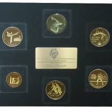 6 Stk Goldmünzen Set - Olympische Spiele Proof
