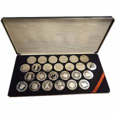 25 x Silbergedenkmünzen- Set The Treasure Coins of the Caribbean Proof Britische Jungferninseln 2015