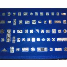 100 Stk berühmteste Briefmarken der Welt in Sterlingsilber (wenige leicht angelaufen)