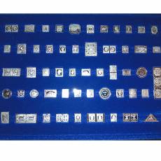100 Stk berühmteste Briefmarken der Welt in Sterlingsilber (wenige leicht angelaufen)