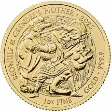 Goldmünze Mythen und Legenden Beowulf and Grendels Mother 2025