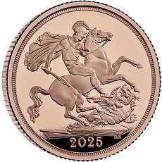 Goldmünze 1 Sovereign - Der letzte der Rotgold-Souveräne - Proof 2025
