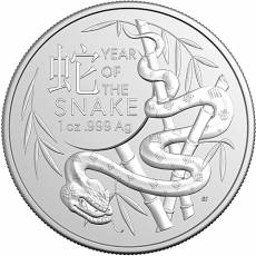 Silbermünze 1 oz Australien RAM Lunar Schlange 2025