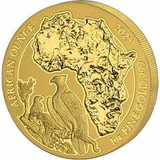 1 Unze Goldmünze Ruanda African Ounce Kampfadler 2025