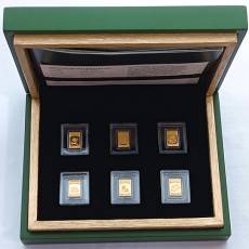 6 Stk Goldbarren Set Giant Panda Tribute Edition 2017