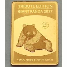 6 Stk Goldbarren Set Giant Panda Tribute Edition 2017