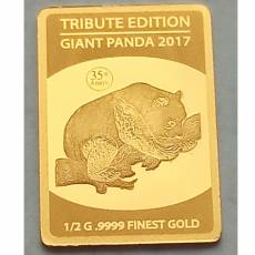 6 Stk Goldbarren Set Giant Panda Tribute Edition 2017