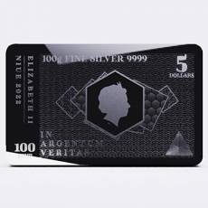 100 gramm Niue Silber Notebar 2022 Münzbarren