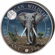 Silbermünze 1 kg Somalia Elefant Giant Moon 2025