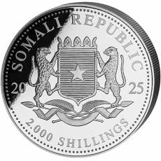Silbermünze 1 kg Somalia Elefant Giant Moon 2025