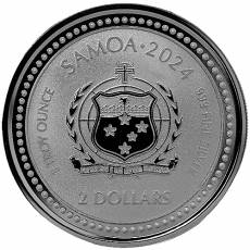 1 Unze Silbermünze Samoa Seepferd Prooflike 2024