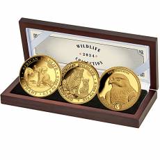 Goldmünzen 3 x 0,5 gramm Wildlife Collection 2024