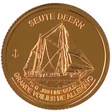 Gold-Satz 6 x 0,5 gramm Deutsche Großsegler und Windjammer