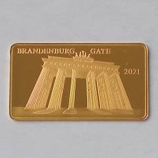 Gold 4 x 1/100 oz Wahrzeichen der Welt Brandenburger Tor, Colosseum, Schloss Neuschwanstein und Kölner Dom