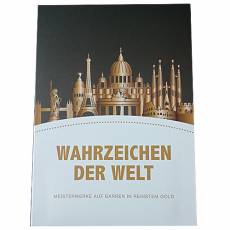 Gold 4 x 1/100 oz Wahrzeichen der Welt Brandenburger Tor, Colosseum, Schloss Neuschwanstein und Kölner Dom