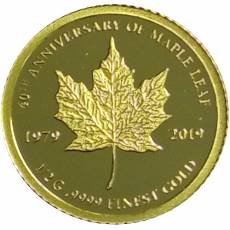Goldmünze 1/2 gramm Maple Leaf 2019